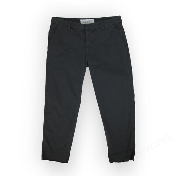 6 Frank&Eileen Wicklow Crop Chino WashedBlack ItalianTwill MidRise Stretch - Picture 10 of 12